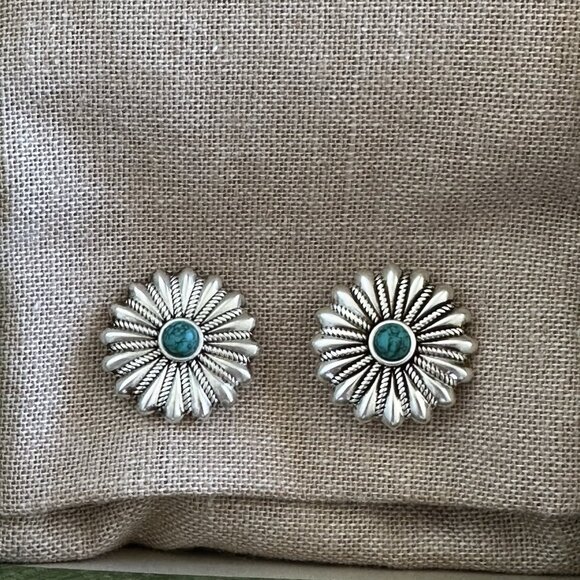 NEW GUCCI STUD Earrings Silver Flower Sterling Silver 100% Authentic - Picture 4 of 7